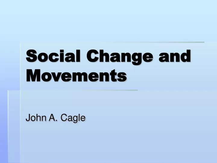 social change and movements