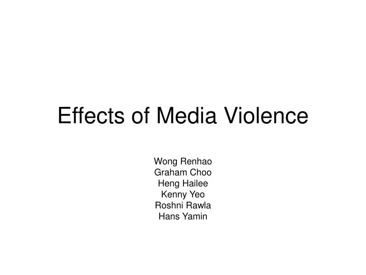 effects of media violence
