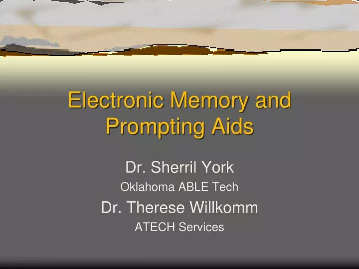 electronic memory and prompting aids