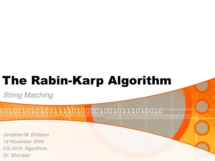 the rabin karp algorithm