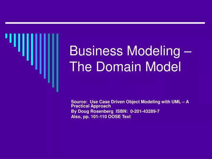 business modeling the domain model