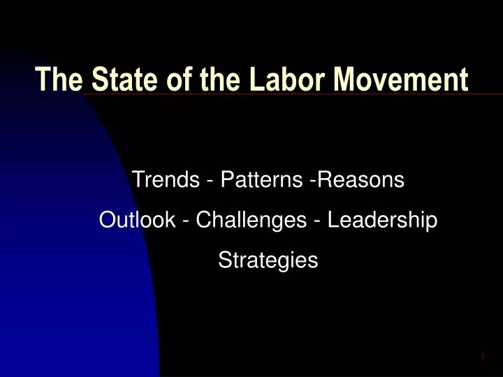 the state of the labor movement
