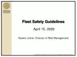 Fleet Safety Guidelines - slide 1