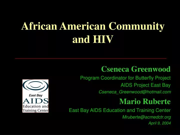 african american community and hiv