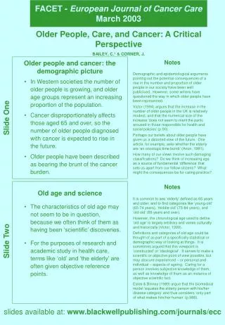 FACET - European Journal of Cancer Care March 2003