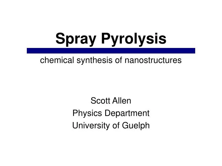 spray pyrolysis