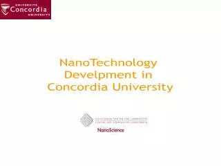 NanoTechnology Develpment in Concordia University
