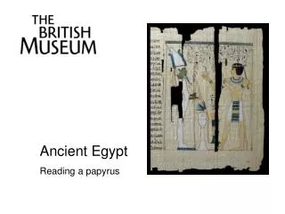 Ancient Egypt Reading a papyrus