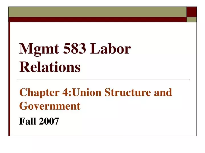 mgmt 583 labor relations