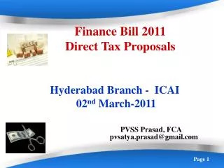 Finance Bill 2011 Direct Tax Proposals