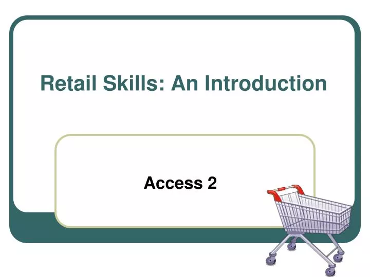 retail skills an introduction