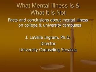 What Mental Illness Is &amp; What It is Not
