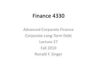 Finance 4330