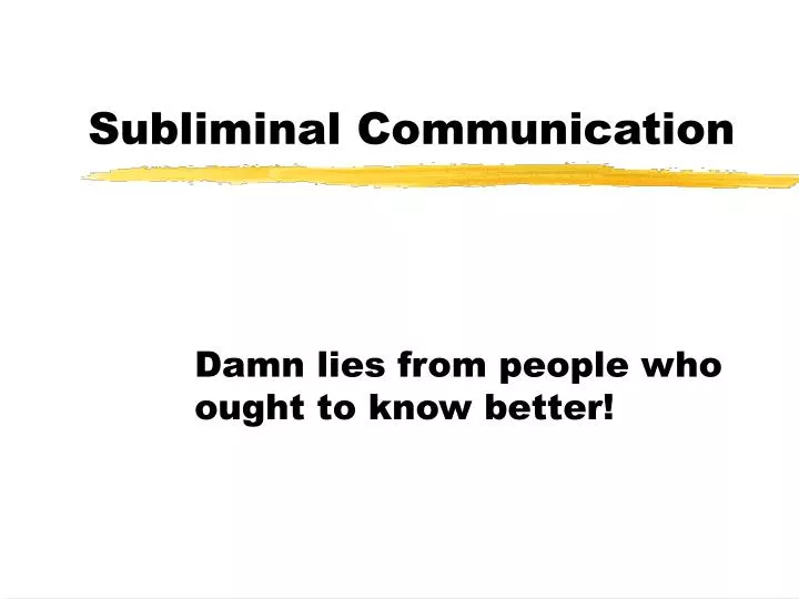 subliminal communication