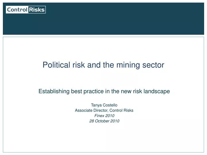 political risk and the mining sector