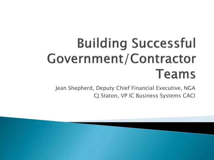 building successful government contractor teams