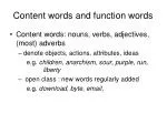Content words and function words - slide 1