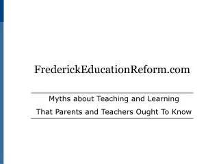 FrederickEducationReform.com