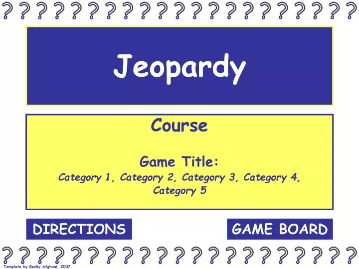 jeopardy