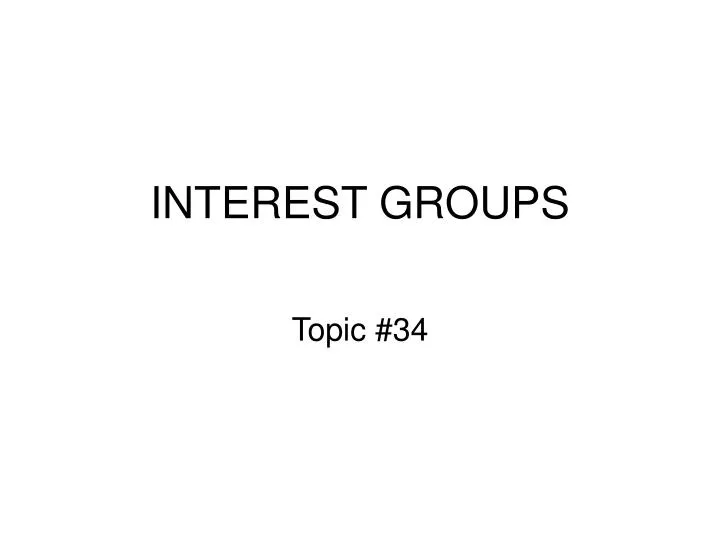 interest groups