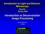 Introduction to Deconvolution Image Processing - slide 1