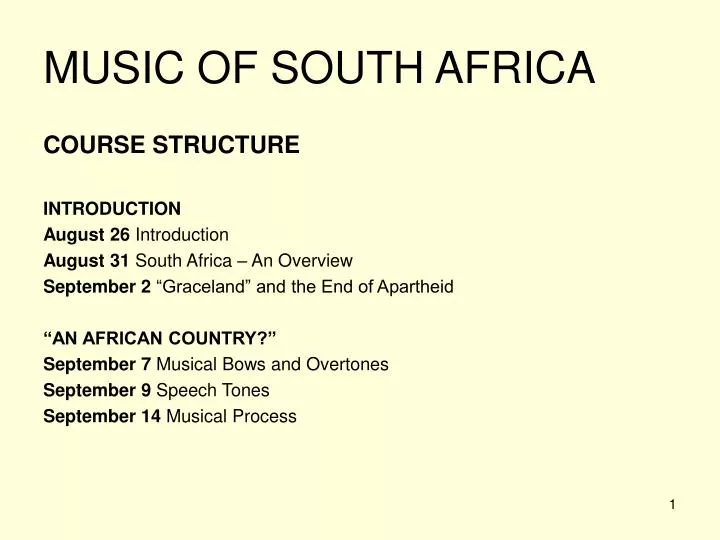 music of south africa