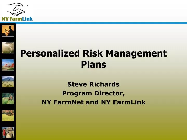 personalized risk management plans
