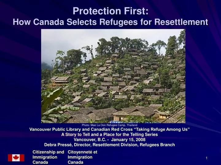 protection first how canada selects refugees for resettlement