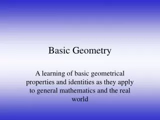 Basic Geometry