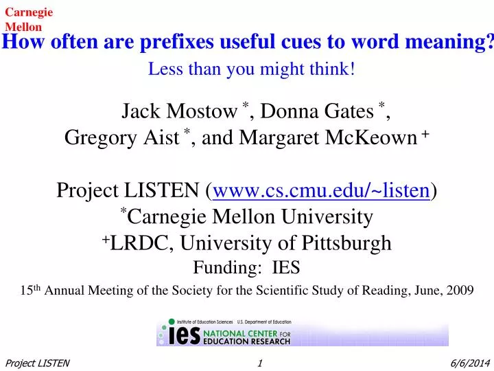 how often are prefixes useful cues to word meaning less than you might think