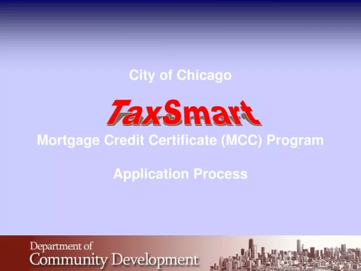 city of chicago mortgage credit certificate mcc program application process