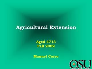 Agricultural Extension