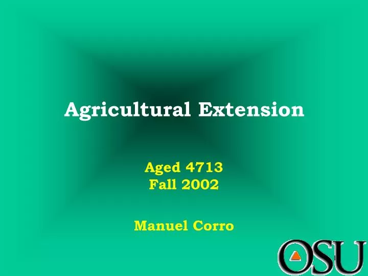 agricultural extension