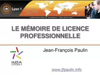 le m moire de licence professionnelle