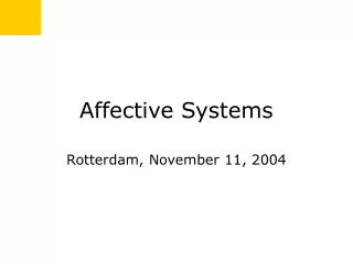 Affective Systems