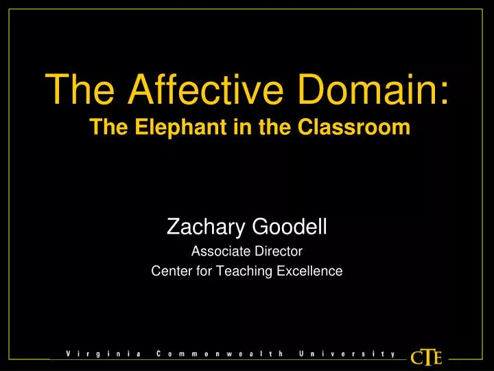 the affective domain the elephant in the classroom