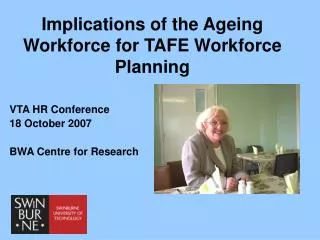 Implications of the Ageing Workforce for TAFE Workforce Planning
