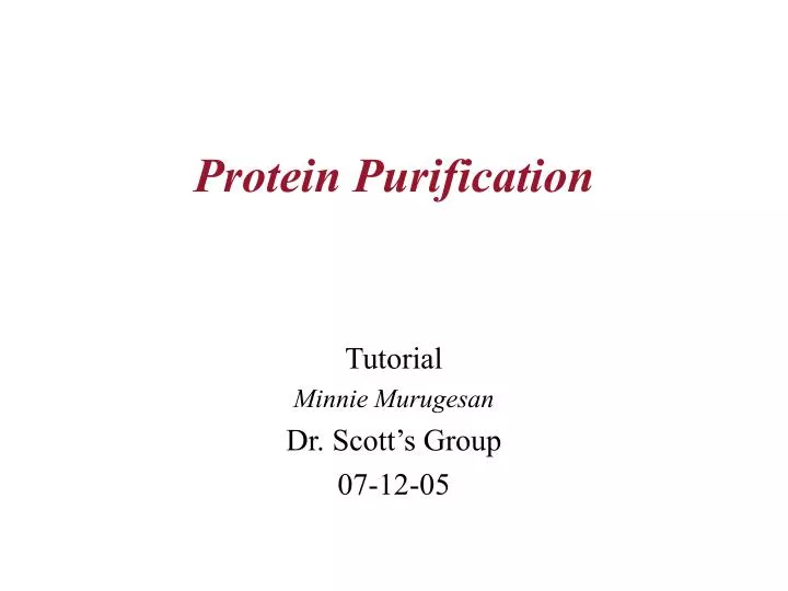 protein purification