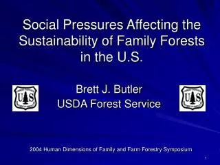 Social Pressures Affecting the Sustainability of Family Forests in the U.S.