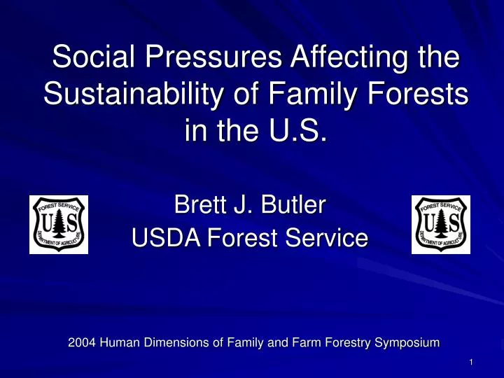 social pressures affecting the sustainability of family forests in the u s