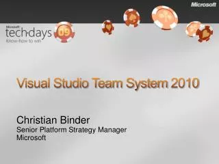 Visual Studio Team System 2010