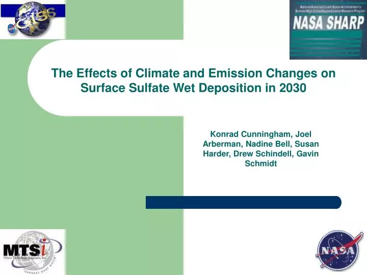the effects of climate and emission changes on surface sulfate wet deposition in 2030
