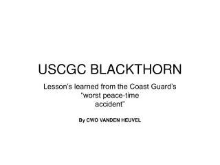 USCGC BLACKTHORN
