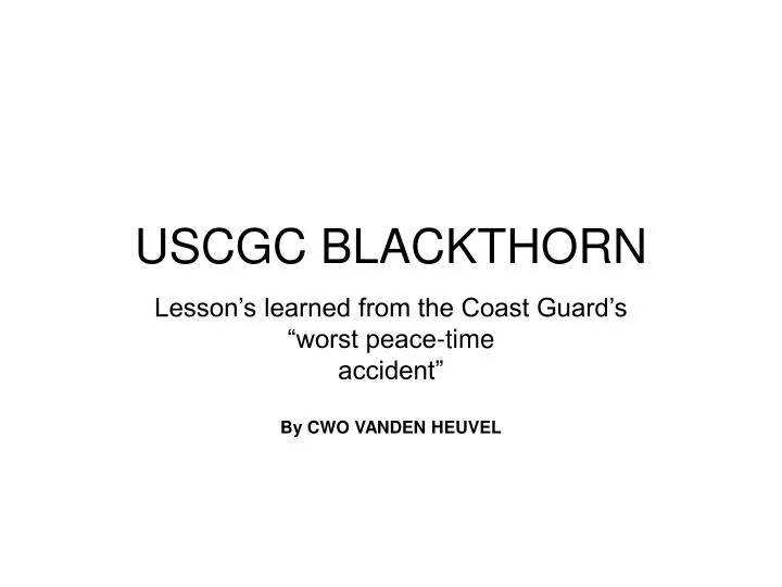 uscgc blackthorn