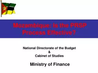 Mozambique: Is the PRSP Process Effective?