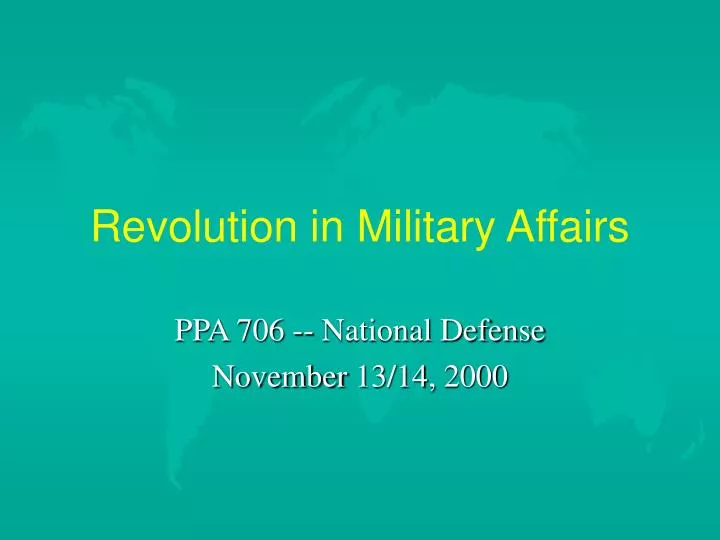 revolution in military affairs