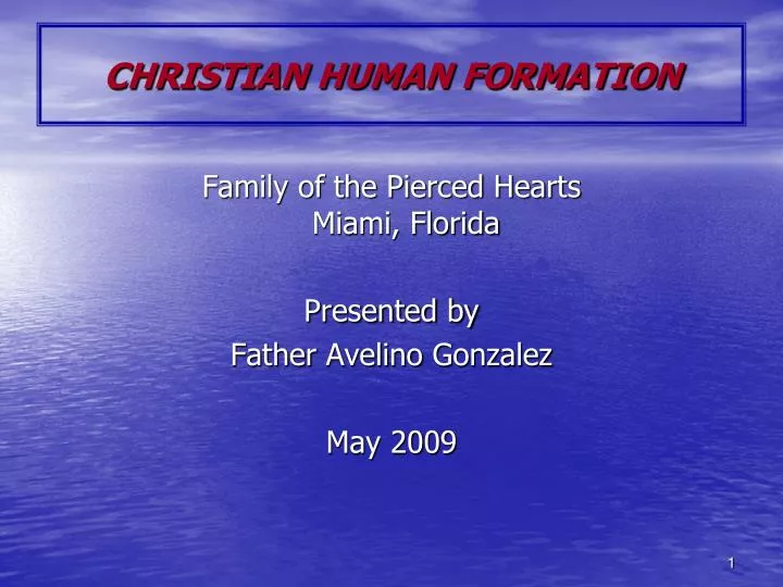 christian human formation