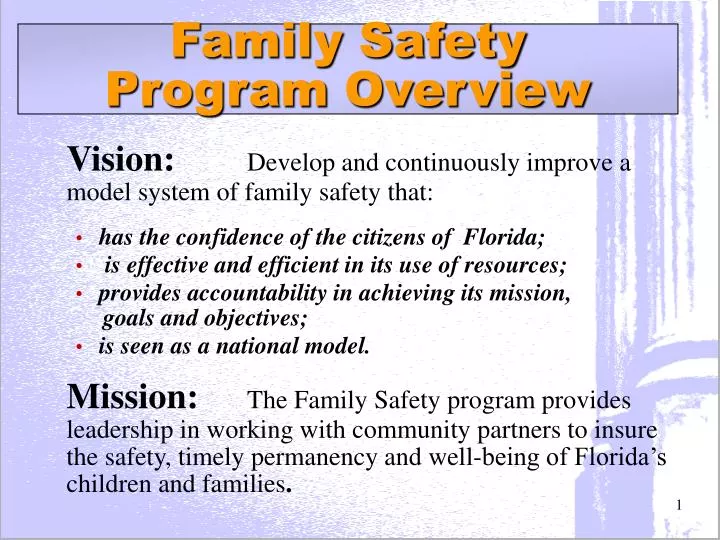 family safety program overview