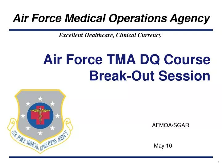 air force tma dq course break out session