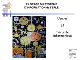 PILOTAGE DU SYSTEME D’INFORMATION de l’EPLE